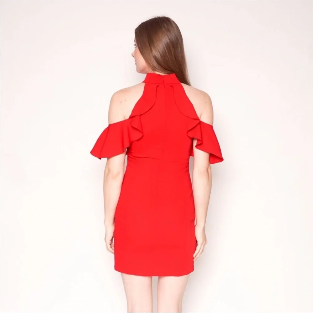 Amanda Uprichard Red Off-the-Shoulder Mini Dress - Picture 5 of 6